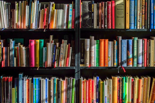 books-bookstore-book-reading-159711-159711 Vibrant collection of books on shelves for reading, research, and education.